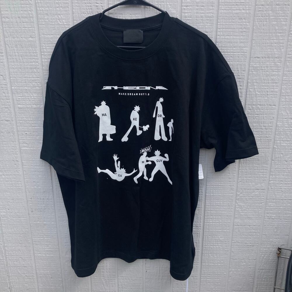 T1 Make Dream Guy Mens XXL Crewneck Shirt The One Black Short Sleeve Deadstock